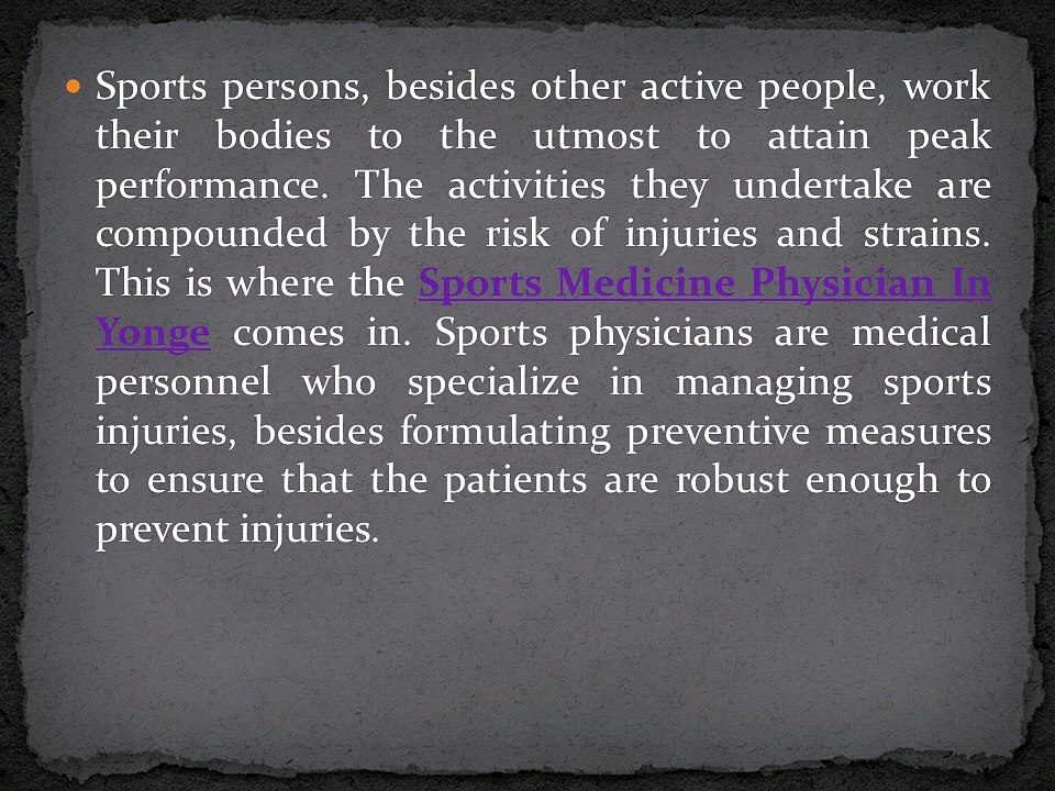 The Vital Role of a Sports Medicine Physician in Modern Healthcare