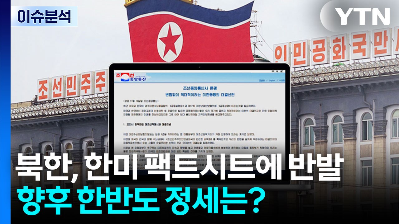 [뉴스나우] 북한, 한미 팩트시트 4일 만에 '반발'...향후 한반도 정세는? / YTN