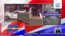 Kotse, nahati at nayupi matapos sumalpok sa poste at gate sa Brgy. San Juan; driver, dinala sa ospital | Unang Balita