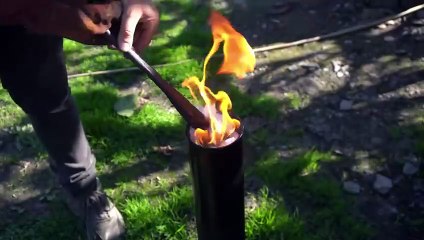 Creating Sharp Bowie Knife From a Rusted Leaf Spring_High