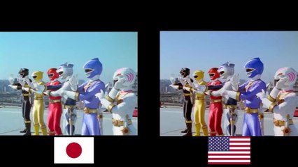 Gaoranger y Power Rangers Wild Force - Batalla Final (Comparación)