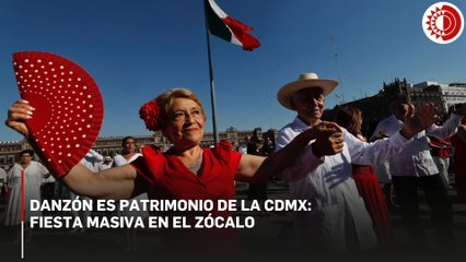 Bailongo en el Zócalo celebra inclusión del danzón como patrimonio inmaterial de CDMX