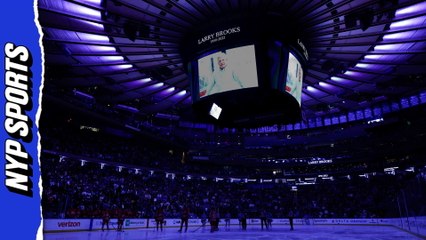 A moment of silence was held by the Rangers in tribute to our Larry Brooks