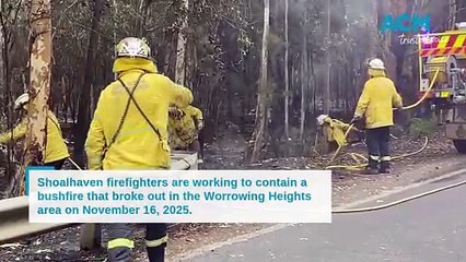 Shoalhaven firefighters containing a blaze at Worrowing Heights