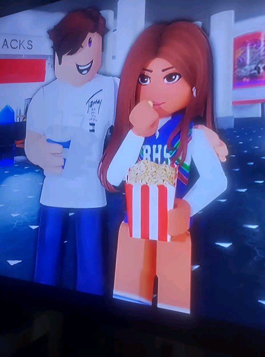 Amber and Rich are Hugging and Talking while she's eating some popcorn/Amberry and Richy/Amberry and Richicken