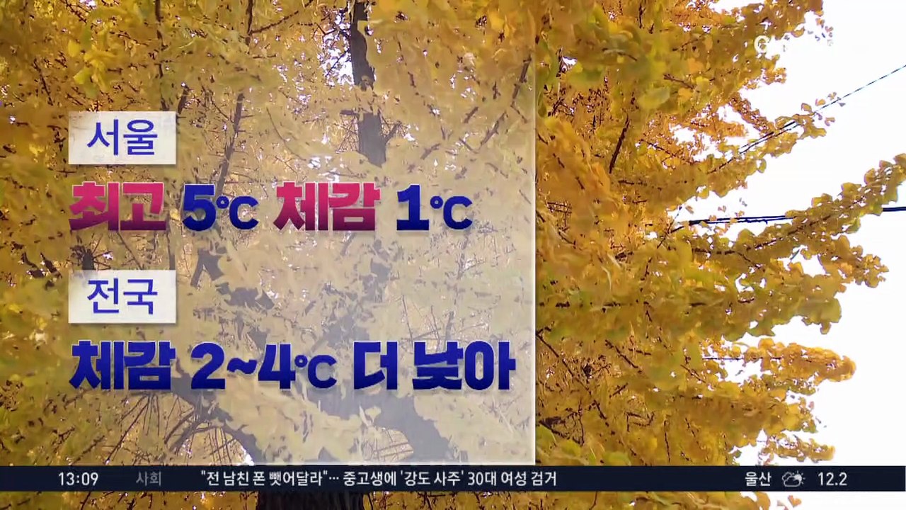[날씨]한낮에도 겨울 추위…서울 체감 1도