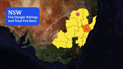 Much of New South Wales will be under high fire danger today, with Rural Fire Service crews on high alert.