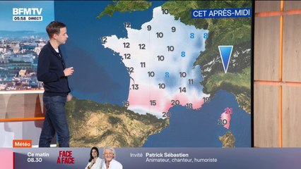 De la pluie des Pyrénées jusqu'aux Alpes, avec des températures comprises entre 8°C et 21°C... La météo de ce lundi 17 novembre