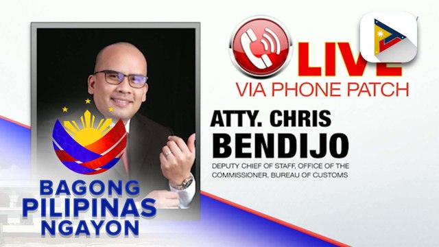 Panayam kay Deputy Chief of Staff mula sa Office of the Commissioner ng Bureau of Customs ukol sa public viewing or auction ng mga luxury cars ng mga Discaya at pagpapatuloy na imbestigasyon sa mga tauhan ng Customs hinggil di umano’y syndicate style ope
