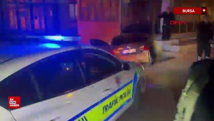 Bursa'da polisin 'dur' ihtarına uymayan sürücü, kaza yaptı