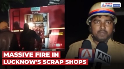 Lucknow: Massive Fire Breaks at Scrap Shops Near Itaunja Bridge