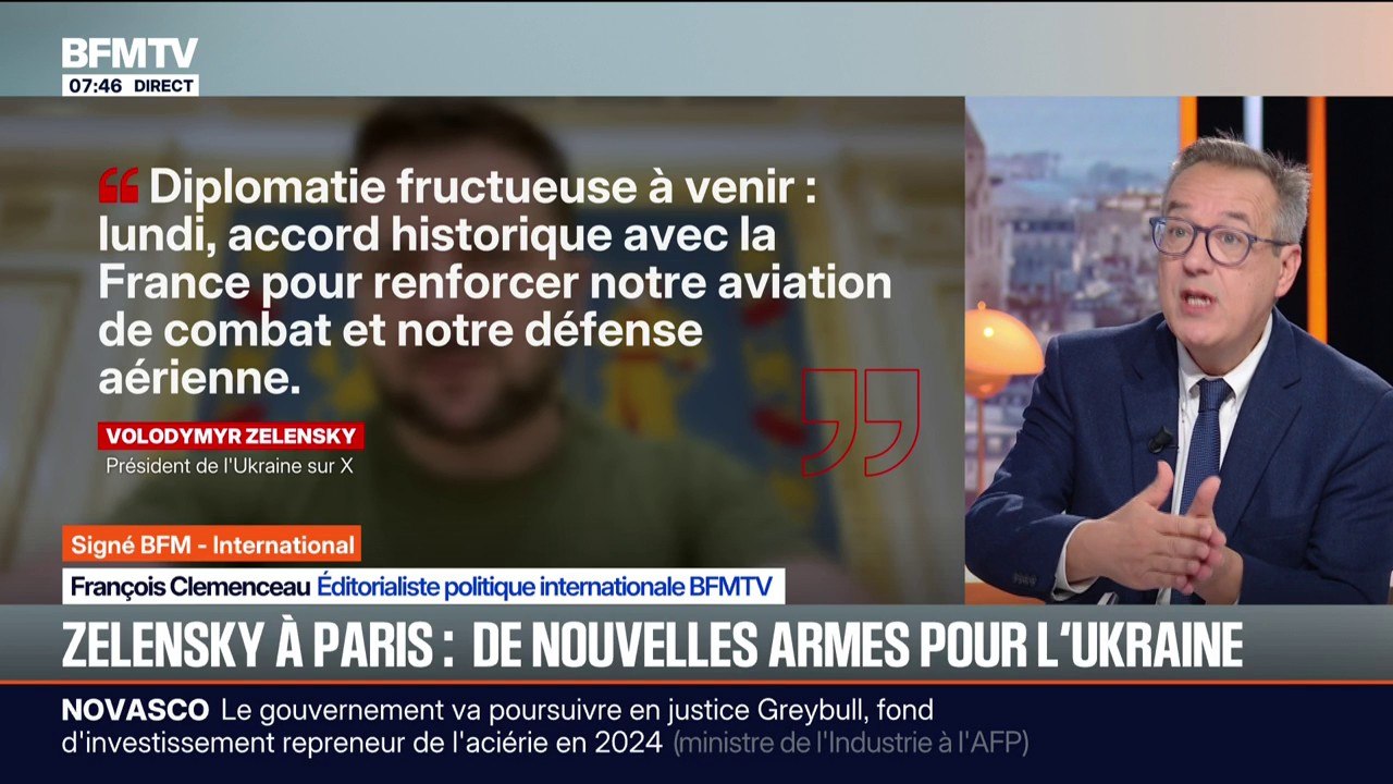 SIGNÉ BFM - Vers une livraison de Rafale et de nouvelles armes pour l'Ukraine? Volodymyr Zelensky évoque "un accord historique" avec la France