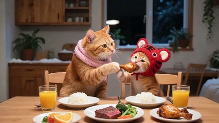 Tiger-Hat Kitten Runs a Marathon—From Stumbles to a Big Trophy!