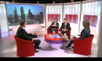 Zoe Williams on The Daily Politics -black pantyhose crossed legs