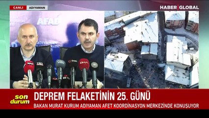 Bakan Kurum: Deprem bölgesinde 212 bin bina yıkık ya da ağır hasarlı