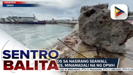 Pagsasaayos sa nasirang seawall ng Catanduanes, minamadali na ng DPWH