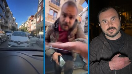 Eşi ve bebeği yanındayken ters yönden gelen sürücünün saldırsına uğradı!