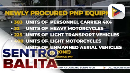Mga bagong kagamitan, ipamamahagi sa regional offices ng PNP; operasyon ng PNP, inaasahang iigting pa | ulat ni Ryan Lesigues