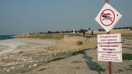 Türkiye'nin gizemli antik yoluna hem Türkçe hem Kürtçe ''boğulabilirsiniz'' uyarıları asıldı