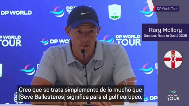 McIlroy, emocionado al recordar a Severiano Ballesteros: Su espíritu perdura en el golf europeo