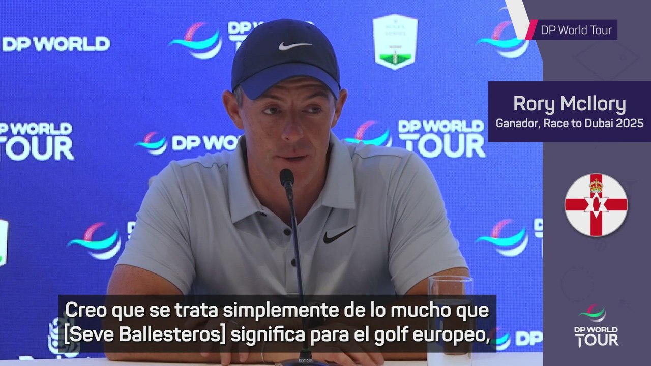 McIlroy, emocionado al recordar a Severiano Ballesteros: "Su espíritu perdura en el golf europeo"