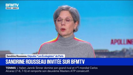 "Nous n'avons pas tous et toutes la même responsabilité dans le réchauffement climatique", assure Sandrine Rousseau (Les Ecologistes)