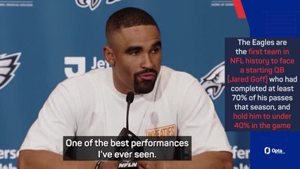 Hurts credits 'one of the best defensive performances' for Eagles' win over Lions