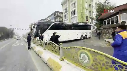 Tur otobüsünün ters yön hatası pahalıya mal oldu