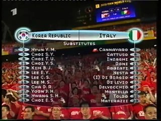 2002 FIFA World Cup - South Korea v. Italy (Round of 16) Part I/II