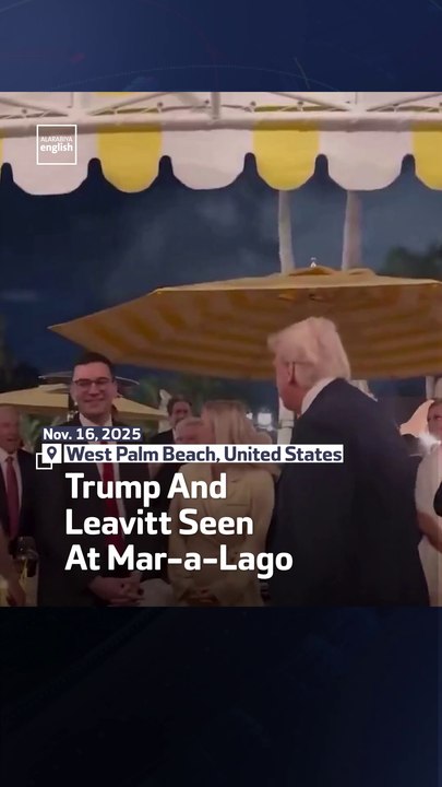 Trump And Leavitt Seen At Mar-a-Lago