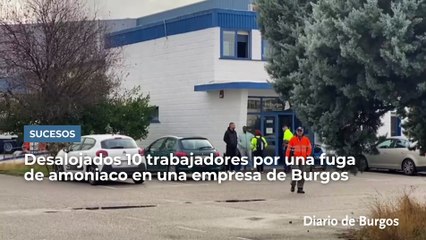 Desalojados 10 trabajadores por una fuga de amoniaco en una empresa de Burgos