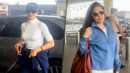 Turning 40 Never Looked This Young! Jacqueline Fernandez & Nushrratt Bharuccha Shine At Airport