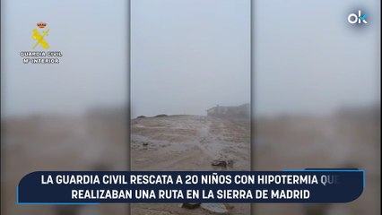 La Guardia Civil rescata a 20 niños con hipotermia que realizaban una ruta en la sierra de Madrid