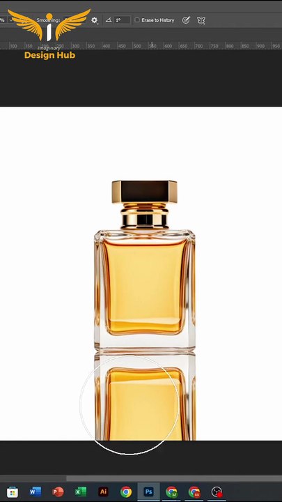 Perfect Perfume Bottle Reflection in Photoshop Easy 60 Sec #shorts #photoshop #dailymotionshorts #reels #trend #viralshorts