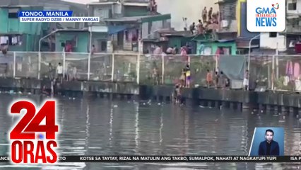 ‘Di bababa sa 30 bahay, nasunog; mga residente, nagbayanihan sa pagsalok ng tubig sa estero para apulahinn ang apoy | 24 Oras