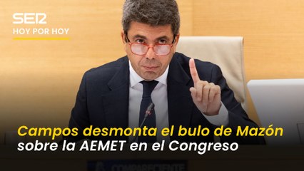 Miguel Ángel Campos desmonta el bulo de Mazón en el Congreso sobre la AEMET