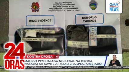 Mahigit P2M halaga ng ilegal na droga, nasabat sa Cavite at Rizal; 3 suspek, arestado | 24 Oras