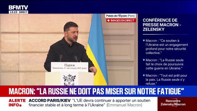 Volodymyr Zelensky: L'Ukraine n'est pas seule dans sa défense