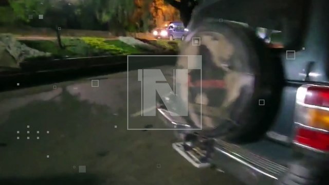 Vehículo de lujo provoca aparatoso choque en la av. Uyuni, dos adultos mayores resultaron heridos