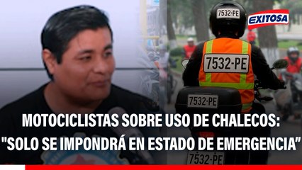 Motociclistas sobre uso de chalecos: "Solo se impondrá en estado de emergencia y la norma tiene que mencionarlo"