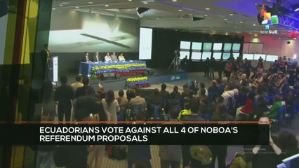 FTS 8:30 17-11: Ecuadorians vote against all 4 of Noboa´s referendum proposals
