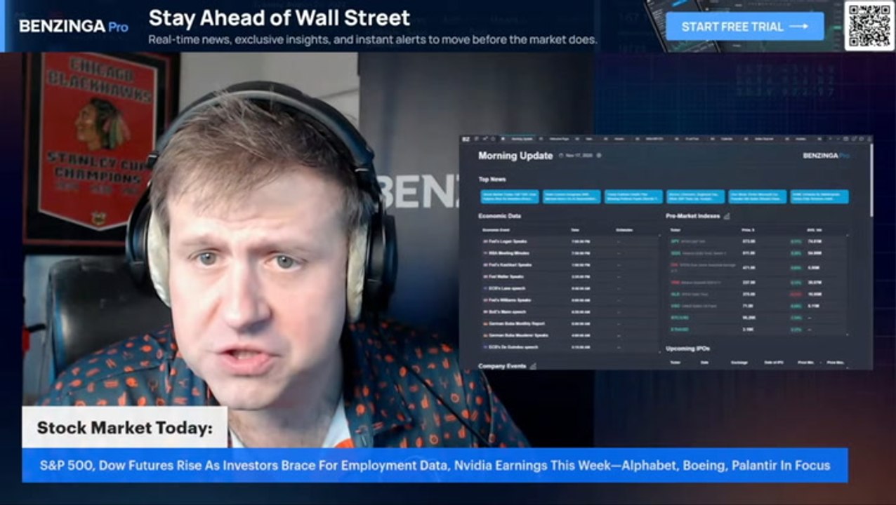 Stock Market Today: S&P 500, Dow Futures Rise As Investors Brace For Employment Data, Nvidia Earnings This Week—Alphabet, Boeing, Palantir In Focus