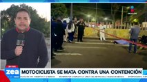 Motociclista muere tras impactarse contra muro de contención en Azcapotzalco