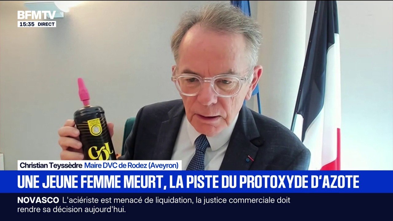 Consommation de protoxyde d'azote interdite à Rodez (Aveyron): "J'ai pris cet arrêté pour protéger les jeunes", affirme Christian Teyssèdre, maire DVC de Rodez