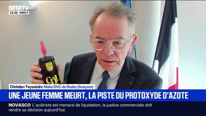 Consommation de protoxyde d'azote interdite à Rodez (Aveyron): "J'ai pris cet arrêté pour protéger les jeunes", affirme Christian Teyssèdre, maire DVC de Rodez