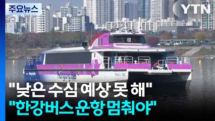 "낮은 수심 예상 못 해"..."한강버스 운항 당장 멈춰야" / YTN