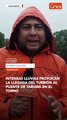 Intensas lluvias provocan la llegada del turbión al puente de Tarumá en El Torno