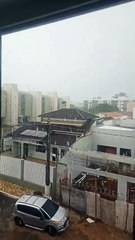 Chuva de granizo atinge região do Guará nesta segunda (17)