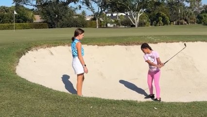 Alexis Ohanian shared a video of his elder daughter, Olympia, taking golf lessons