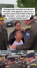 VIDEO: ‘¿Con quién voy a estar ahora?’, el llanto de un niño tras el asesinato de su padre policía